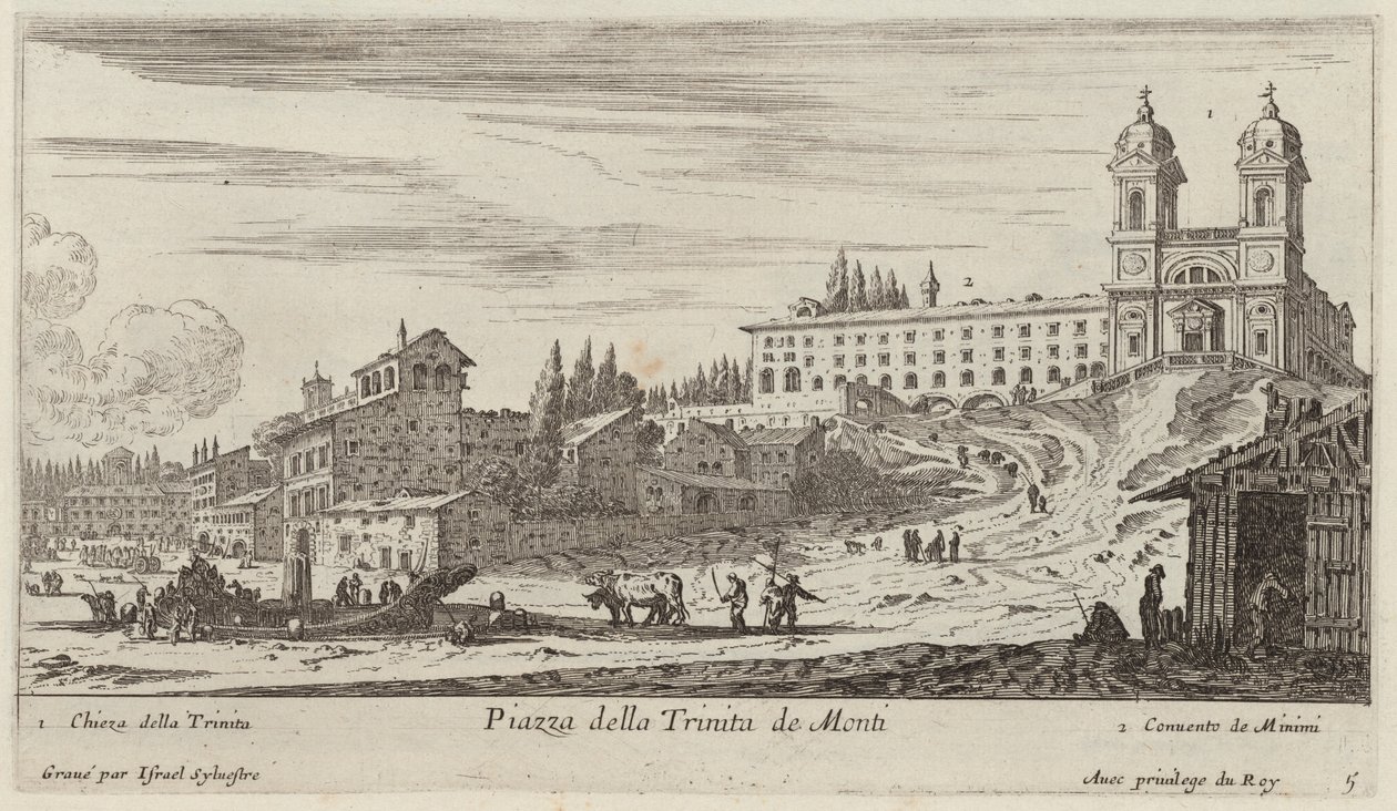 Piazza della Trinità dei Monti da Israël Silvestre