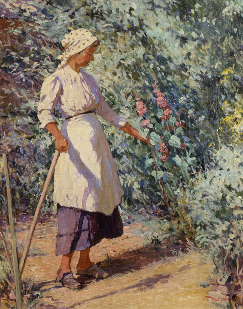 Donna in un giardino da Istvan Mero