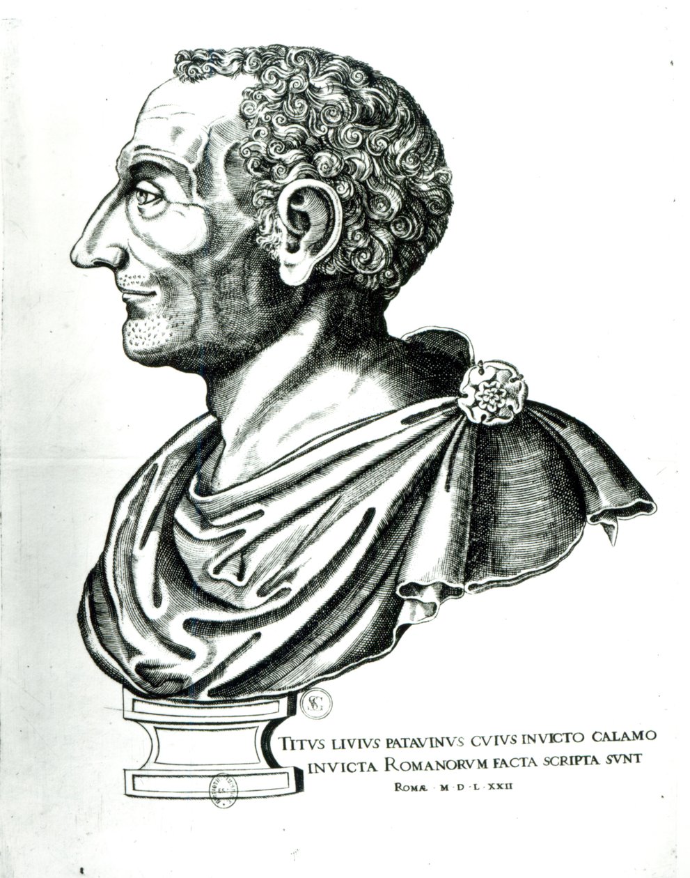 Busto ritratto di Tito Livio noto come Livio (59 a.C.-17 d.C.), 1622 da Italian School