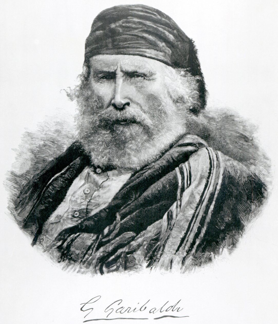 Ritratto di Giuseppe Garibaldi da Italian School