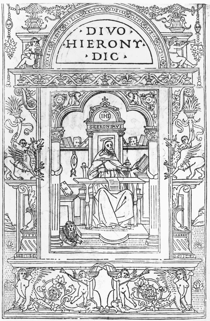 San Girolamo nel suo studio da Italian School