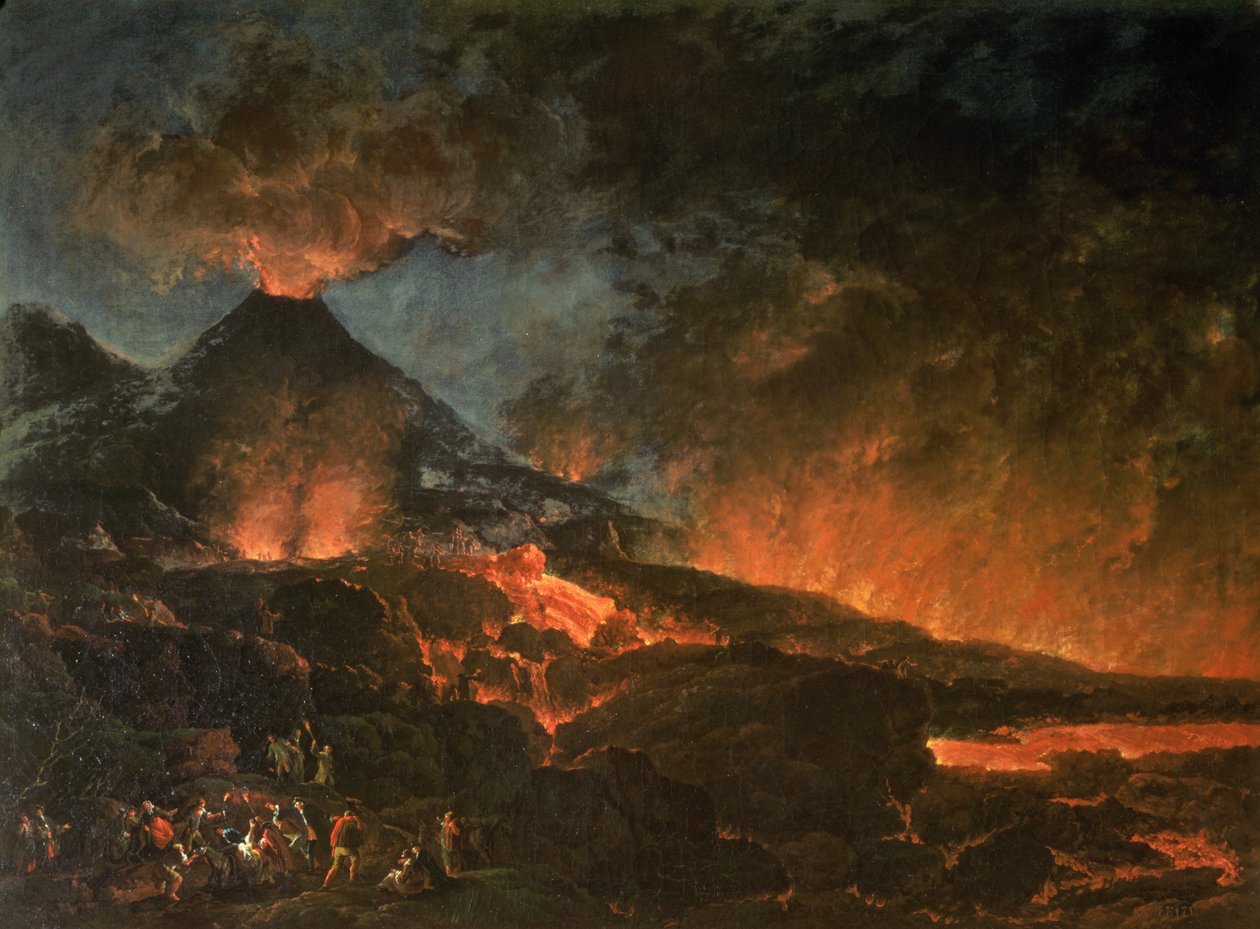 Eruzione del Vesuvio da Italian School