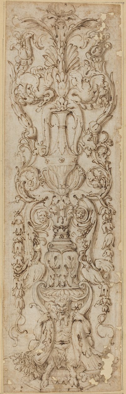Grottesco con un satiro da Italian 16th Century