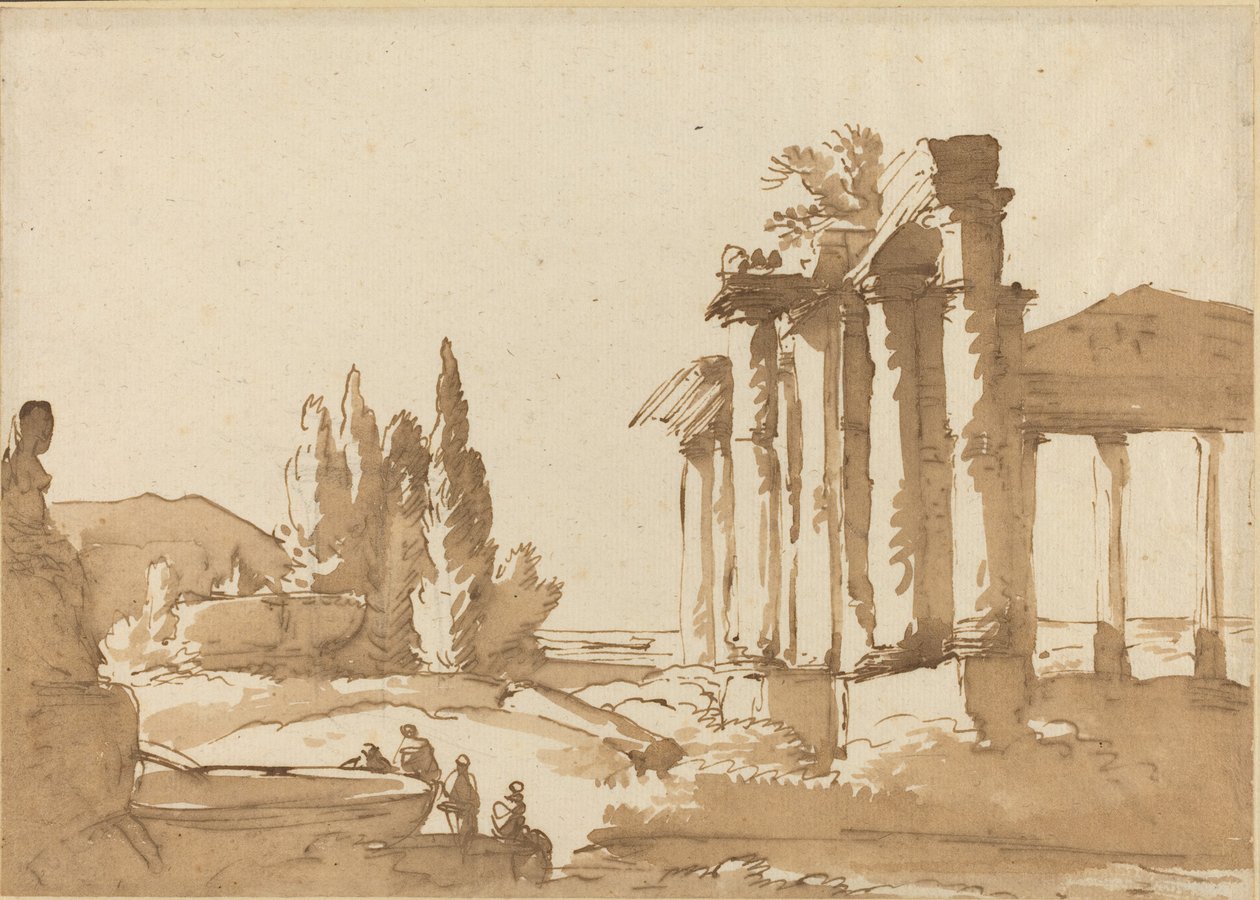 Paesaggio con rovine da Italian 18th Century