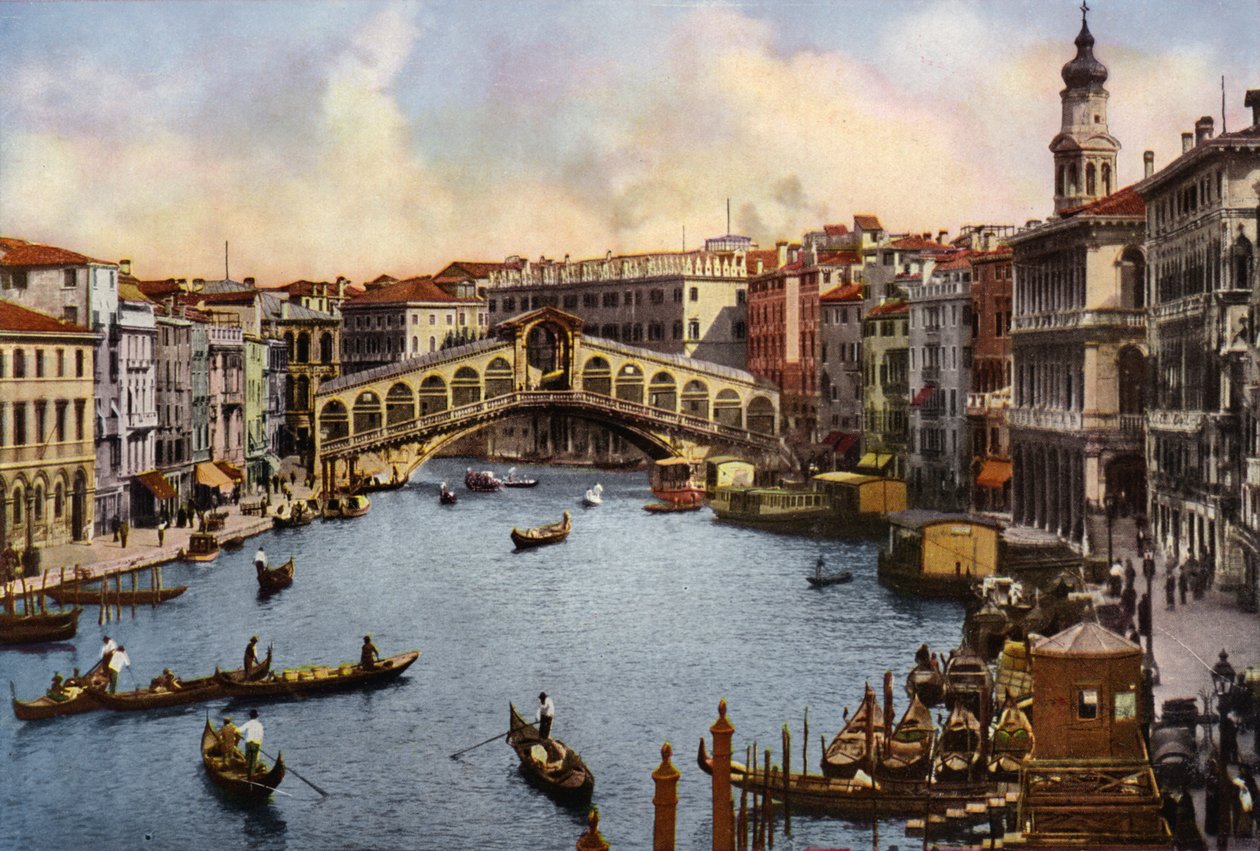 Venezia / Venice: Ponte di Rialto (coloured photo) da Italian Photographer