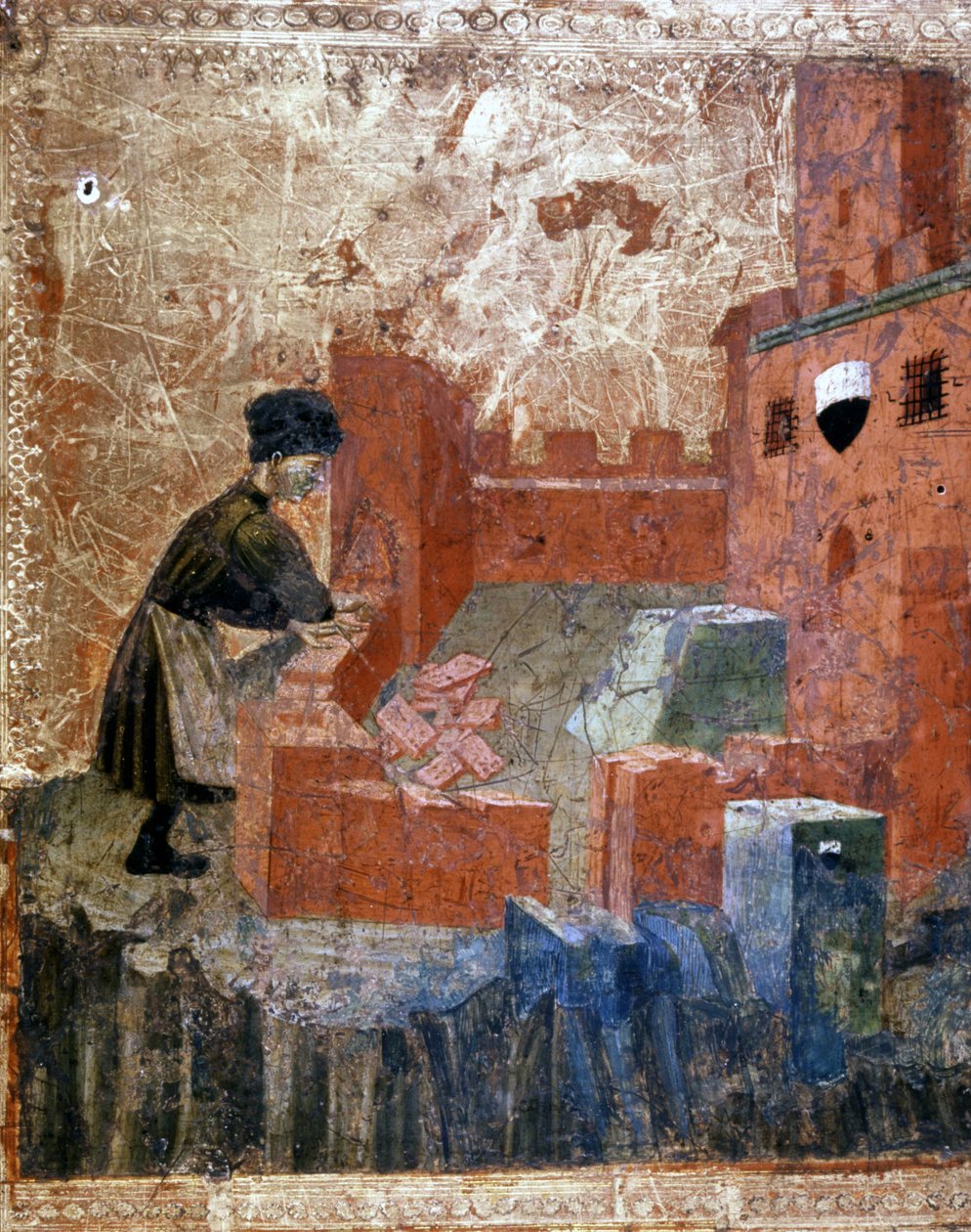 Un muratore nel XIV secolo da Italian School