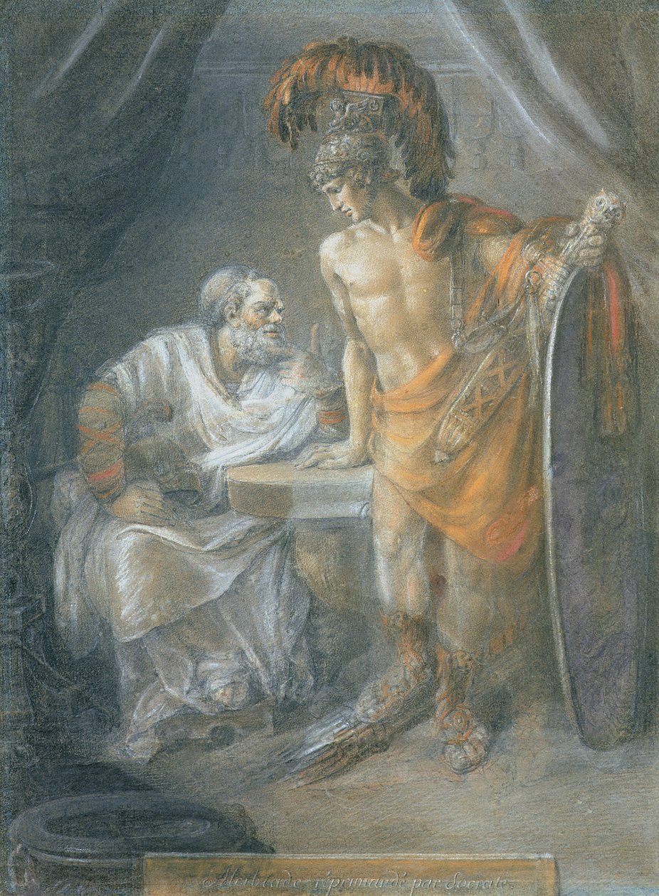 Alcibiade rimproverato da Socrate, c.1780 da Italian School