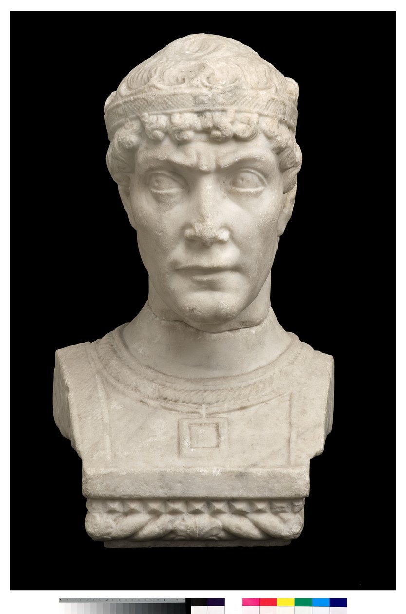 Busto di un uomo con corona da Italian School