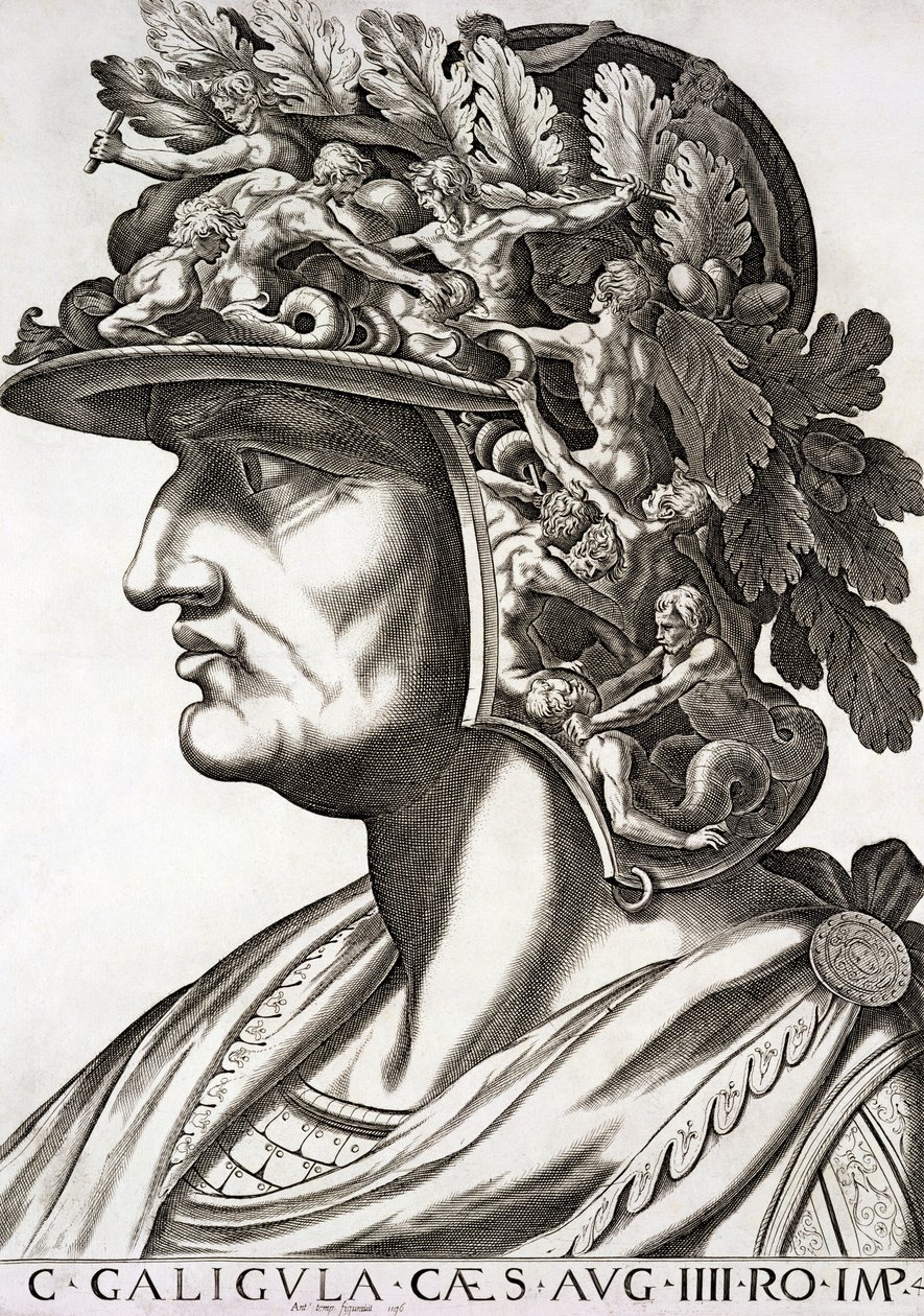 Caligola Cesare (12-41 d.C.), 1596 da Italian School