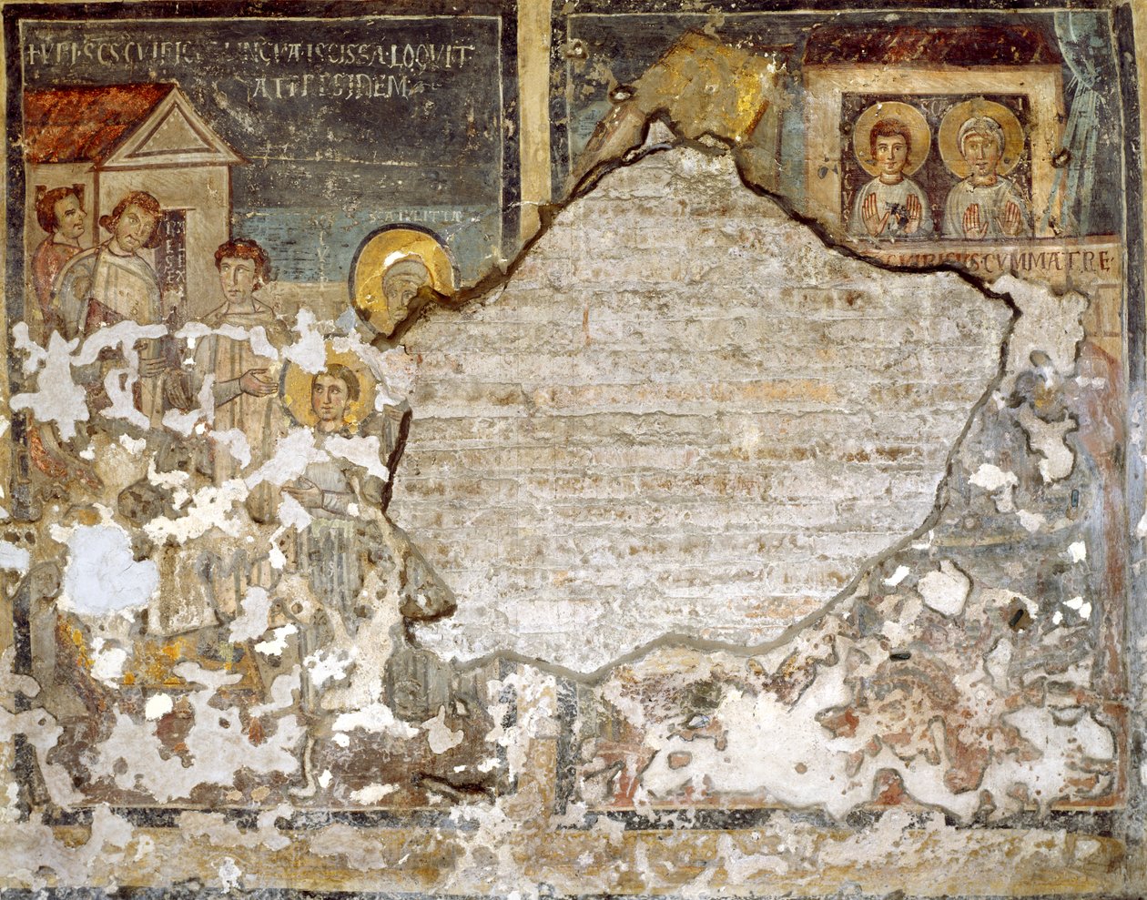 Affresco danneggiato da Santa Maria Antiqua, Roma da Italian School