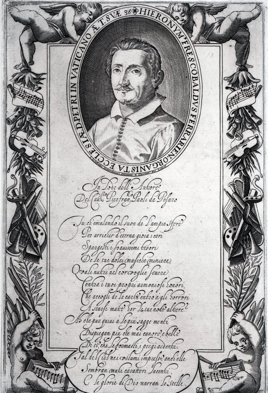 Hieronymus Frescobaldi, inciso da Christian Sas da Italian School