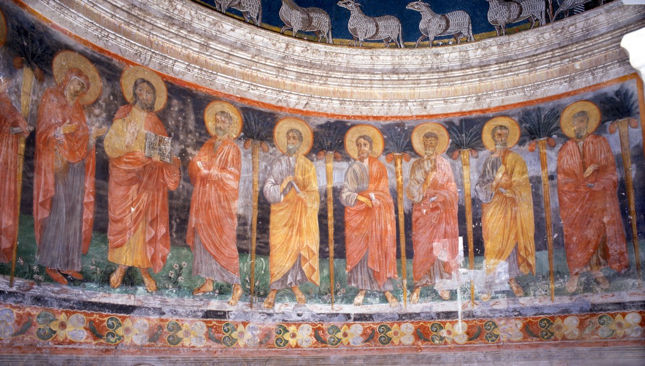 Gesù e Maria tra i Dodici Apostoli da Italian School