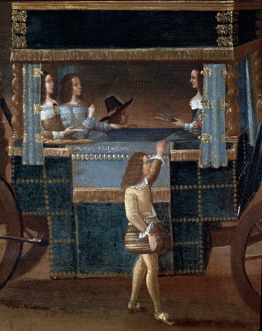 Signore in carrozza (dettaglio) da Italian School