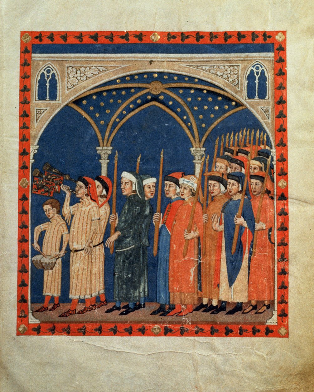 Ms 973 c.20 Una processione da Italian School