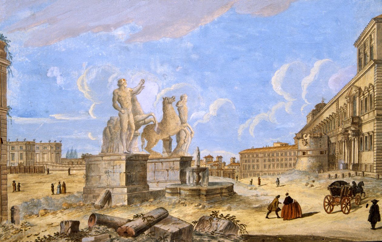 Piazza Monte Cavallo da Italian School