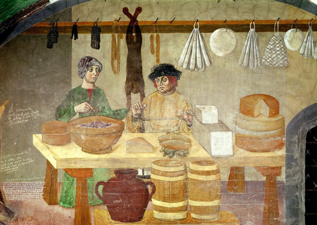 Venditori di salsicce e formaggi da Italian School