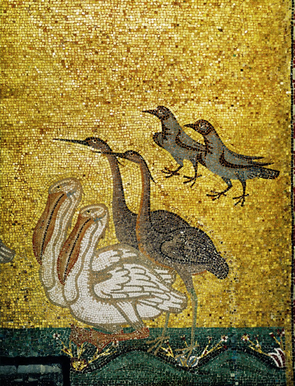 Vari uccelli ... (mosaico) da Italian School