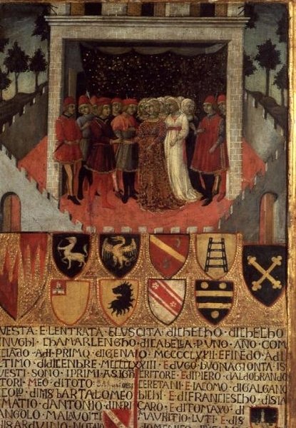 Festa di nozze, senese, c.1400 da Italian School