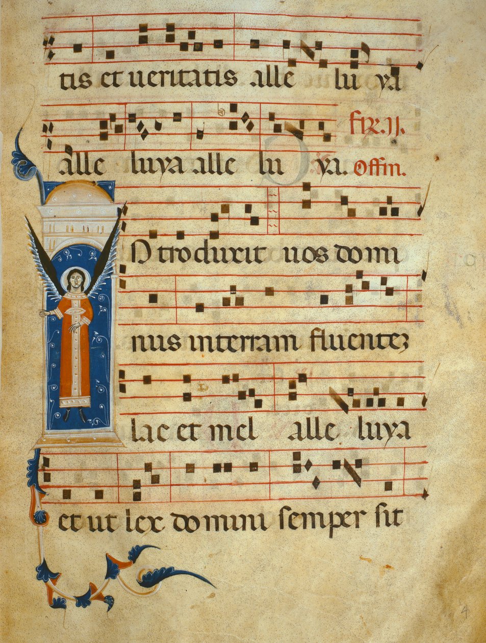 fol 4v. Graduale, c.1260 da Italian School