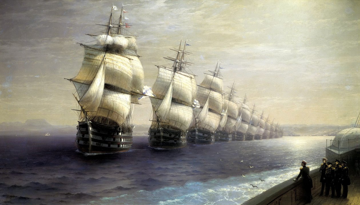 Parata della Flotta del Mar Nero nel 1849, 1886 da Ivan Konstantinovich Aivazovsky