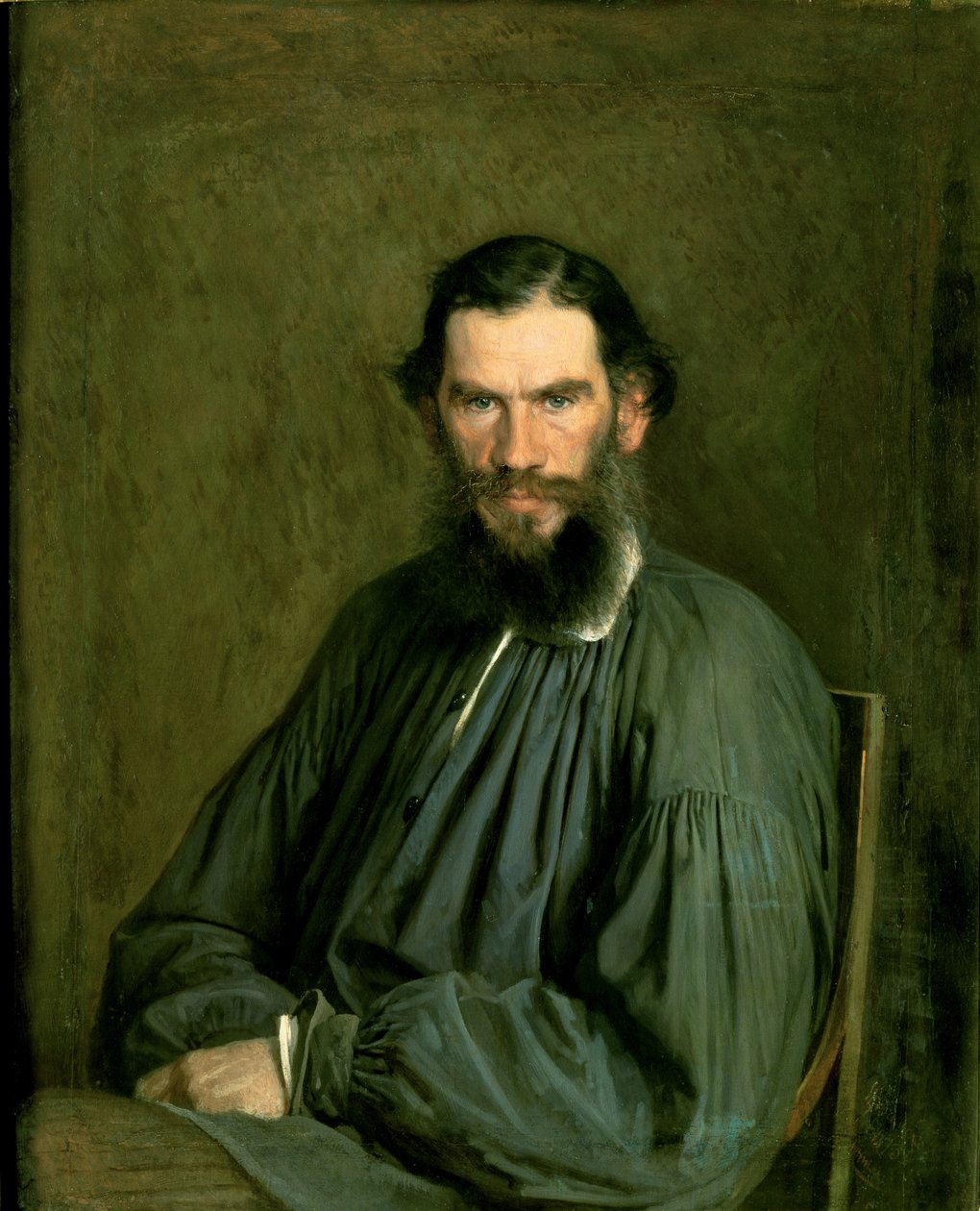 Ritratto del Conte Lev Nikolaevich Tolstoy (1828-1910) 1873 da Ivan Nikolaevich Kramskoy