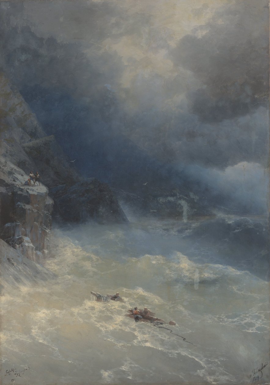 La tempesta a Capo Aya da Ivan Aivazovsky
