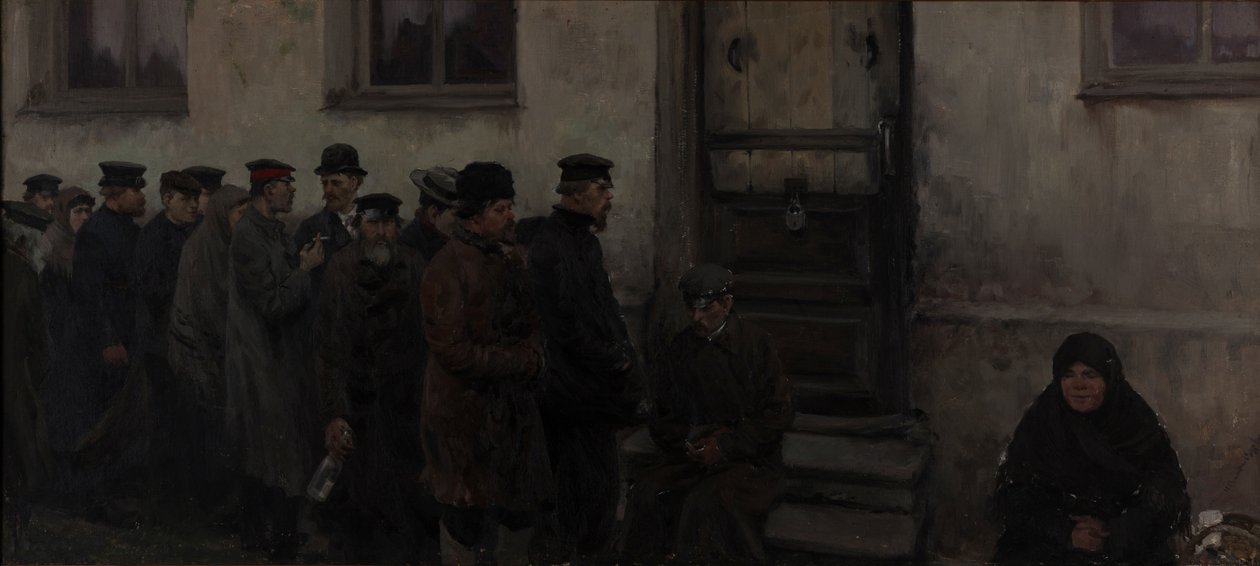 Davanti a una taverna da Ivan Alexeyevich Vladimirov