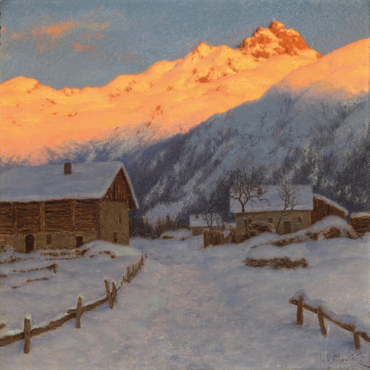 Sera sulla montagna, Alta Savoia da Ivan Fedorovich Choultse