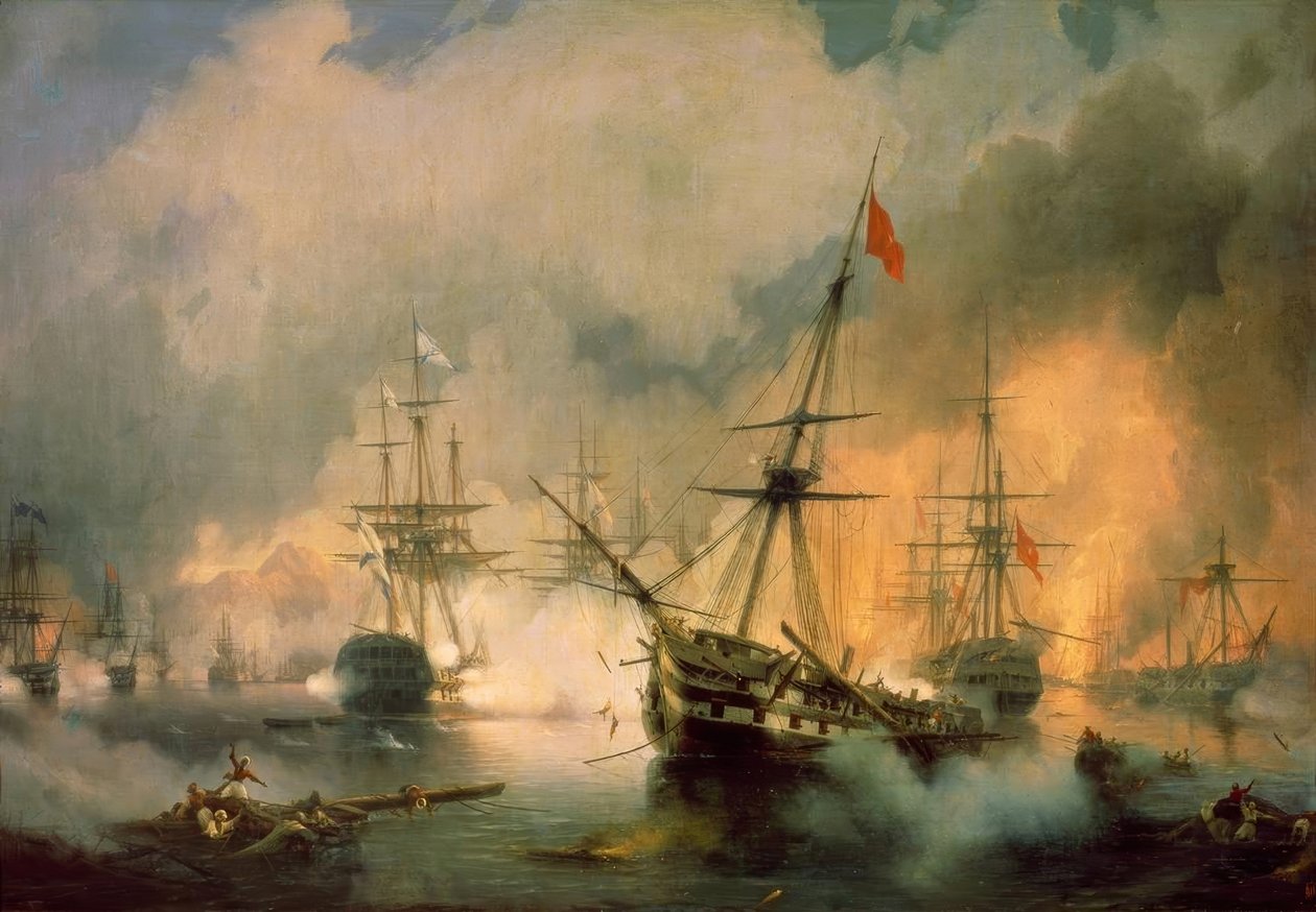 La battaglia di Navarino da Ivan Konstantinovich Aivazovsky