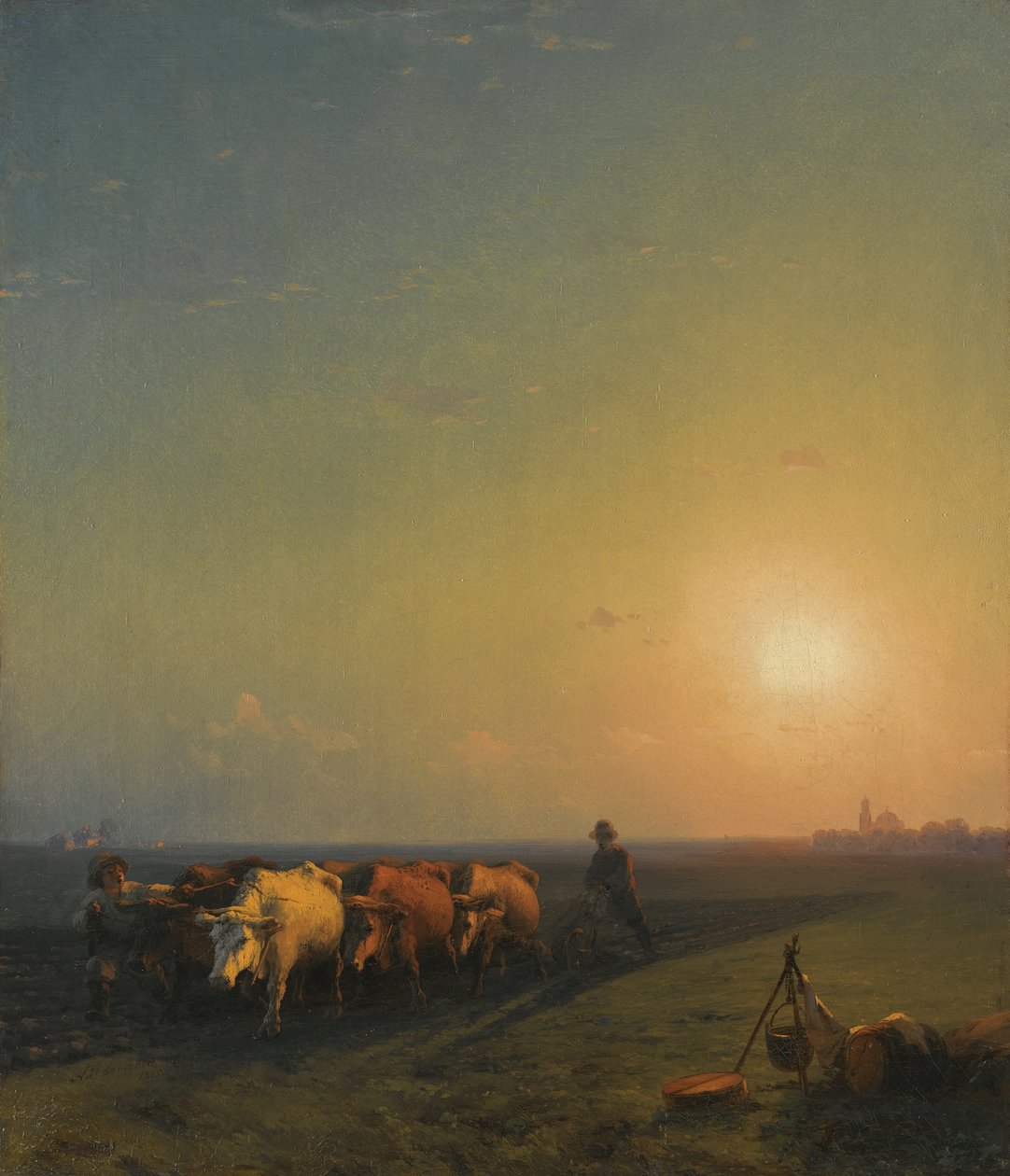 Aratura dei campi, Crimea da Ivan Konstantinovich Aivazovsky