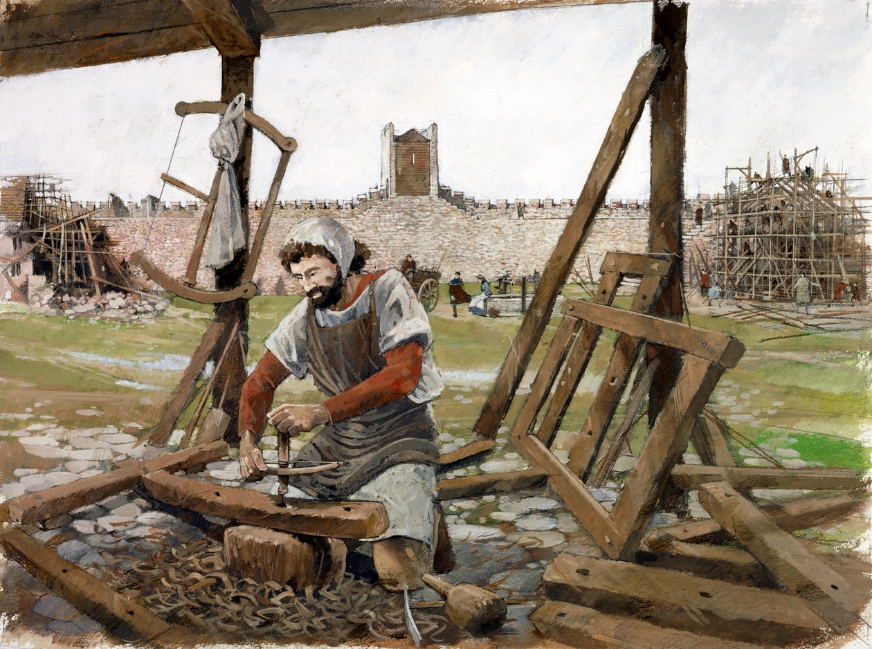 Carpentiere, Castello di Scarborough, XII secolo da Ivan Lapper