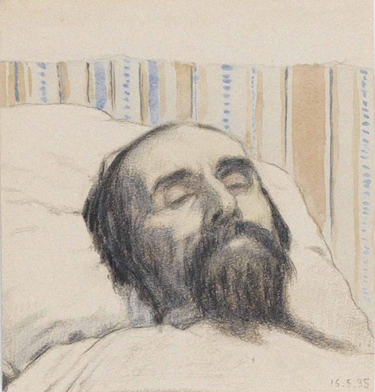 Malevich sul letto di morte da Ivan Vassilyevich Klyun