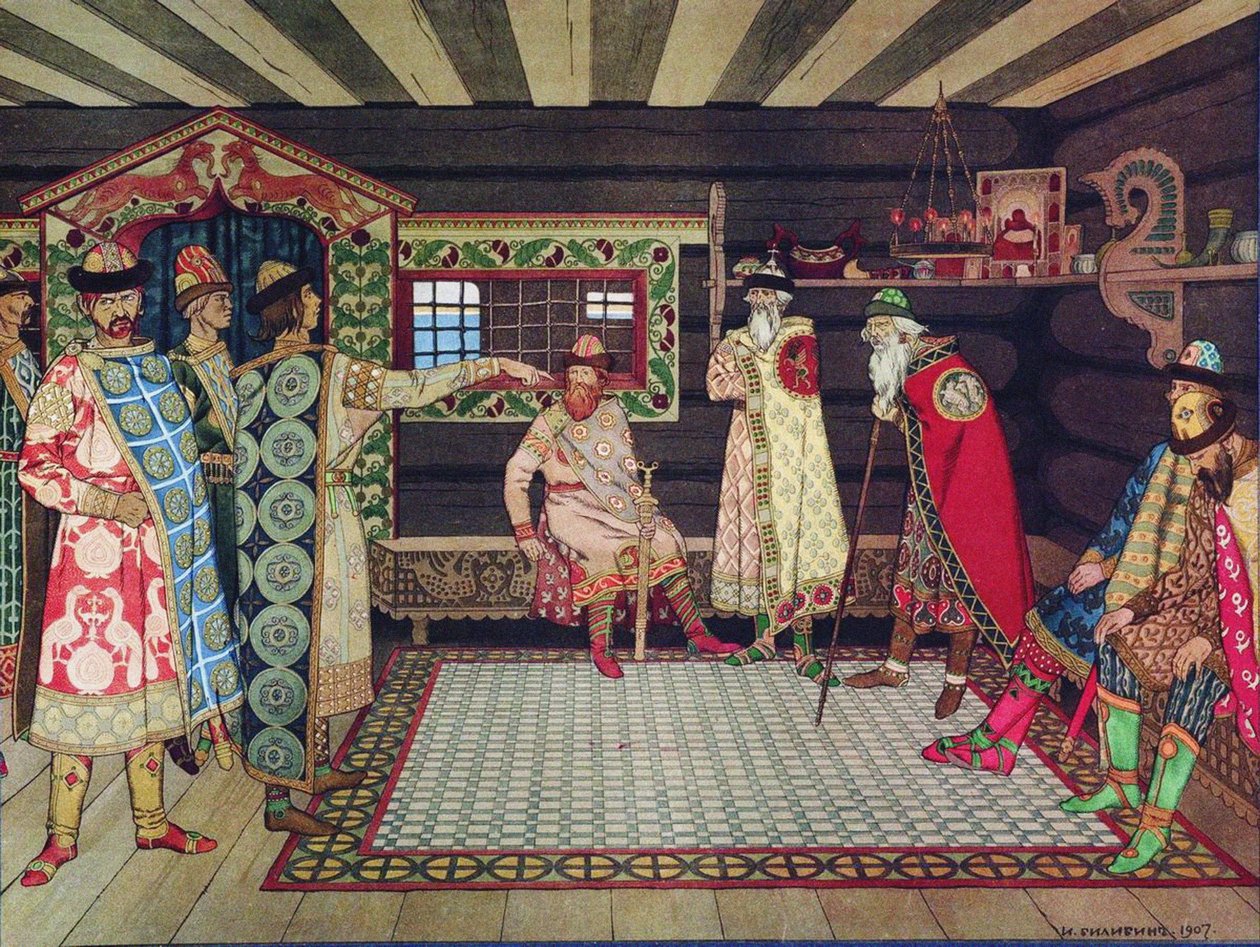 Incontro dei principi di Kiev, 1907 da Ivan Yakovlevich Bilibin