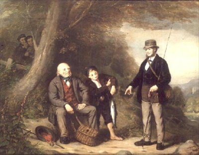 Pesatura del pescato dopo una giornata di pesca da J.A. Buchanan