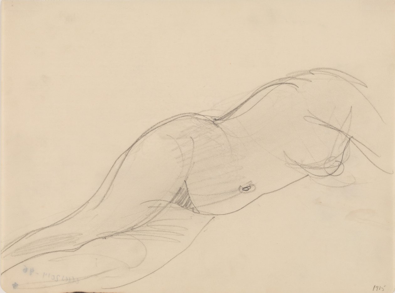 Modella femminile, sdraiata da J.A. Jerichau