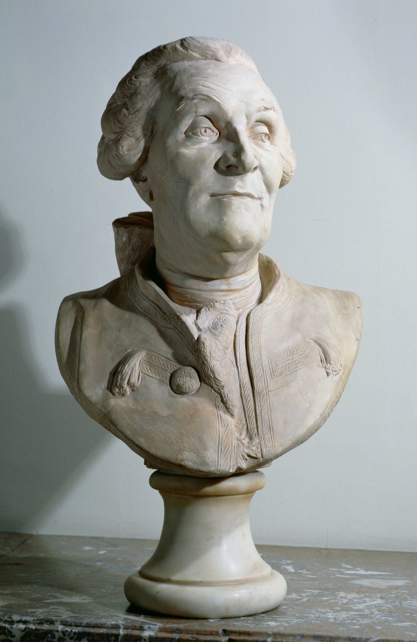 Busto di Charles Marie de La Condamine (1701-74) da J.B.C dHuet