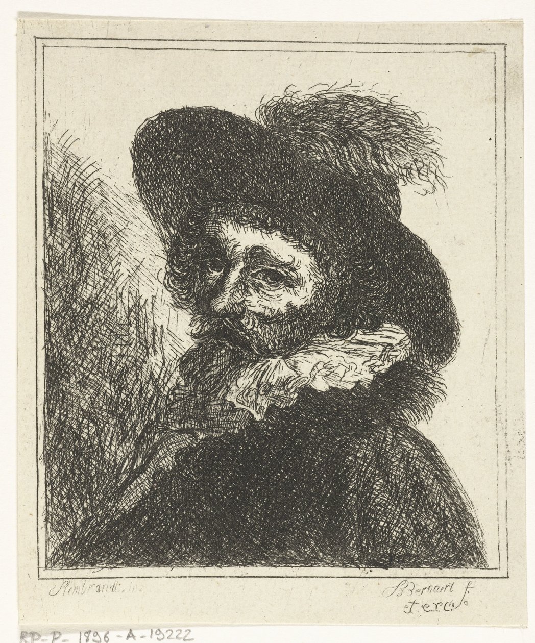 Ritratto di uomo con cappello da J.B. Bernaert
