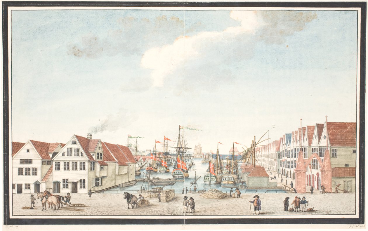 Molo a Bergen da Johan Christian Dahl