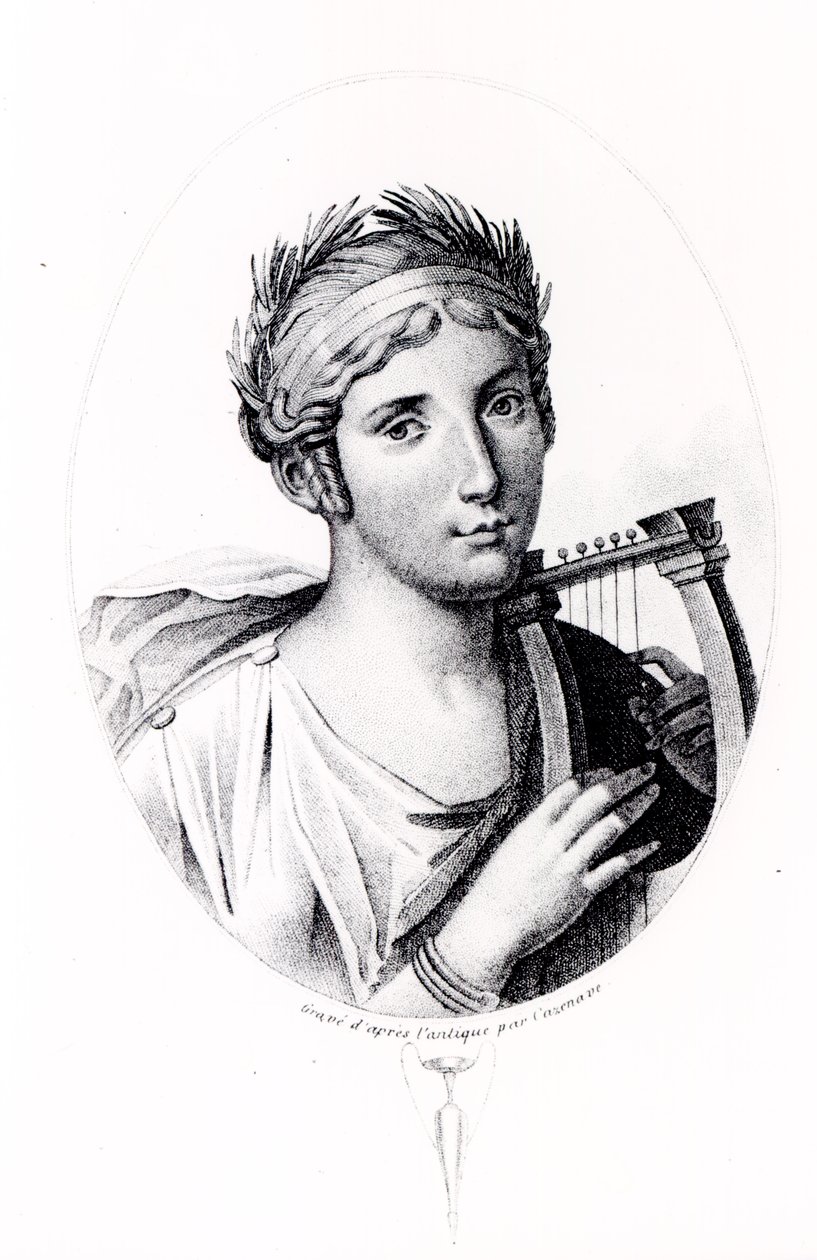 Ritratto di Saffo da J.F. Cazenave