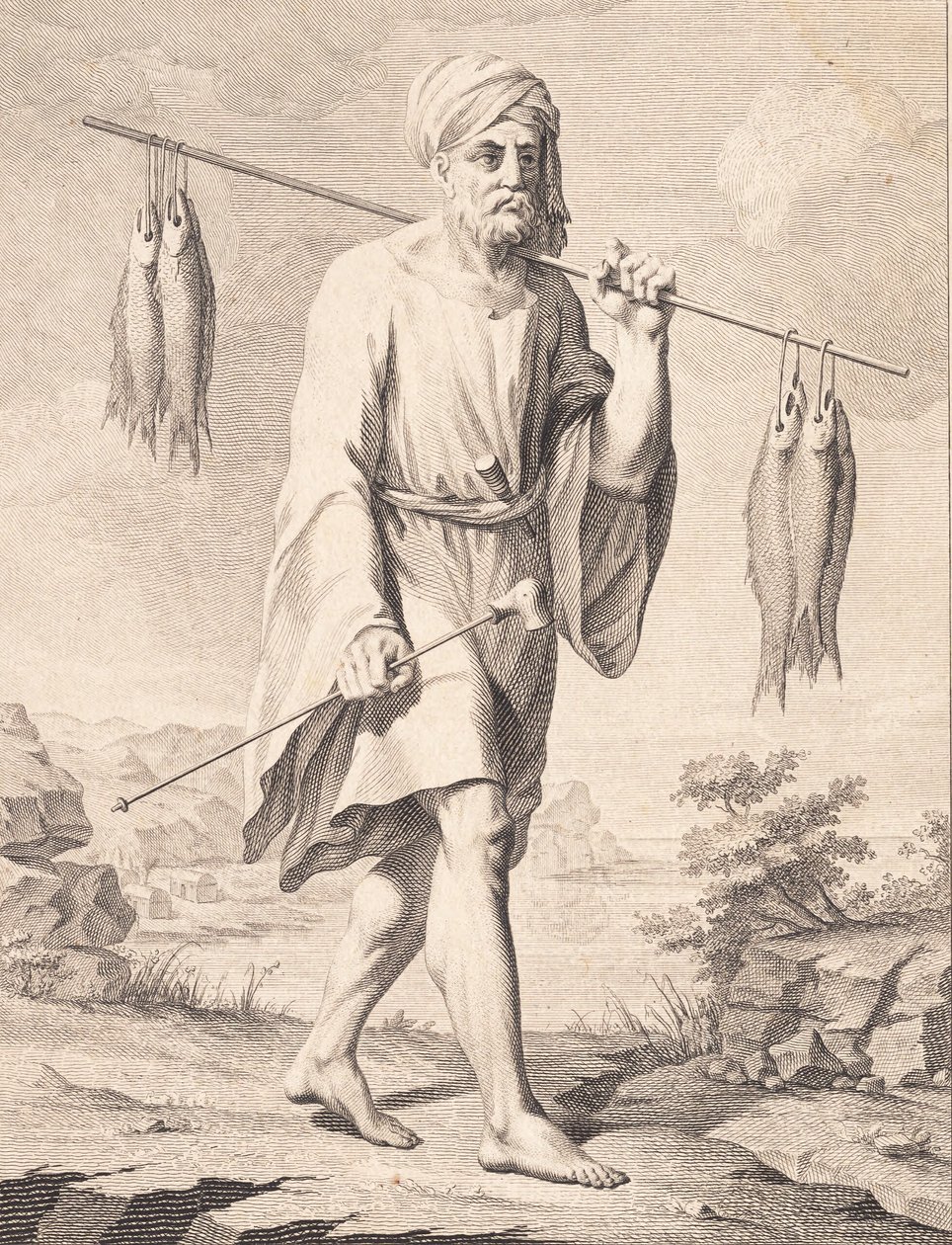 Un pescatore arabo da J.F. Clemens