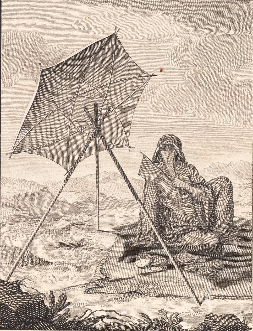 Una donna araba che vende pane da J.F. Clemens
