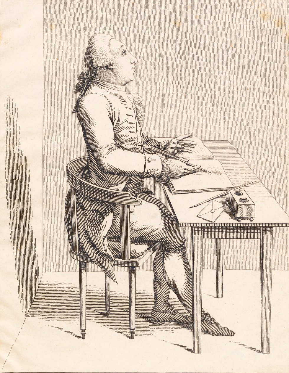 Un signore a una scrivania da J.F. Clemens