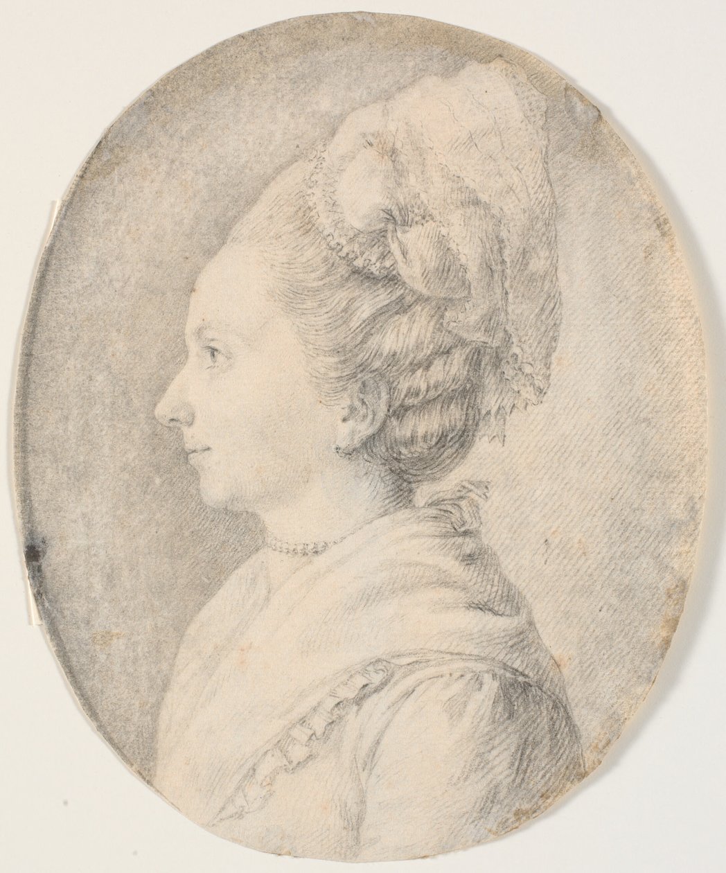 Ritratto di donna. Profilo a sinistra da J.F. Clemens