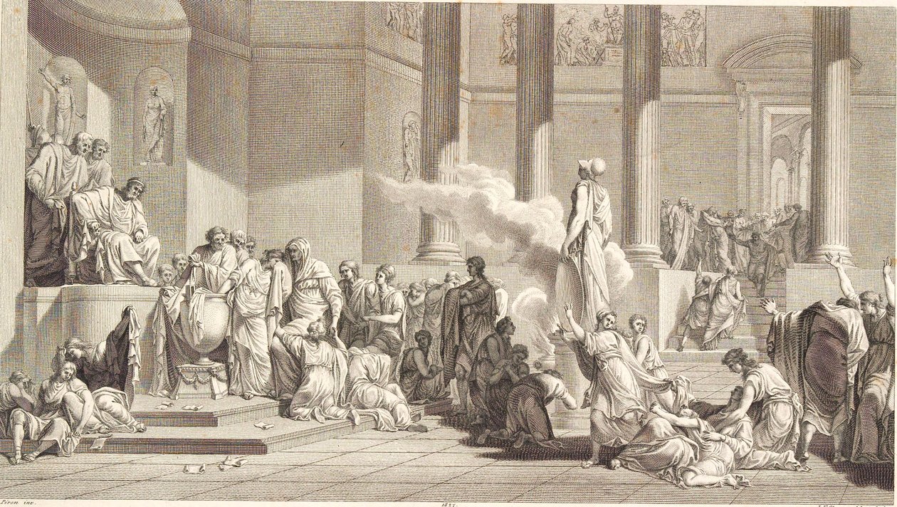 Sorteggio della gioventù ateniese da J.F. Clemens