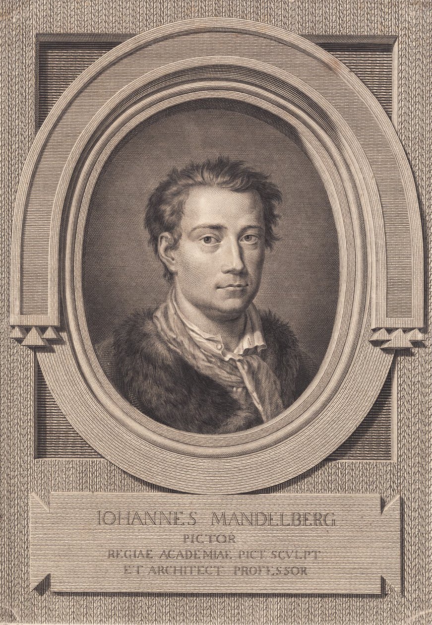 Ritratto del pittore Johan Mandelberg da J.F. Clemens