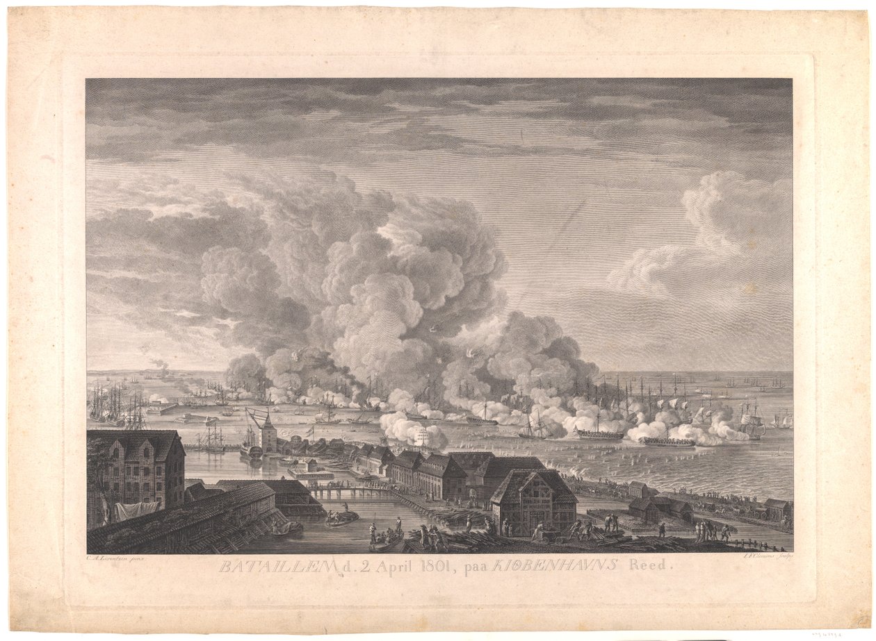 La battaglia di Reden, 2 aprile 1801 da J.F. Clemens