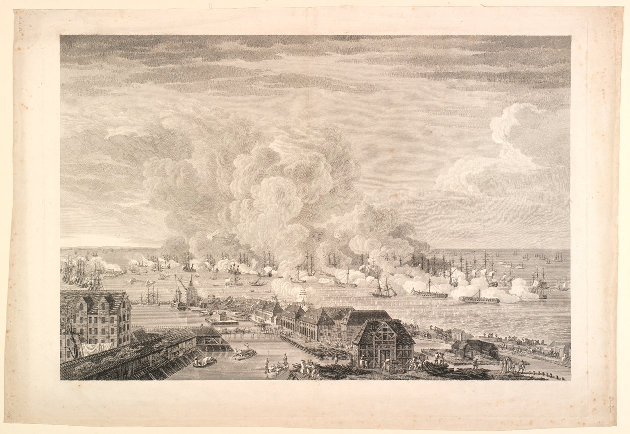 La battaglia di Copenaghen del 2 aprile 1801 da J.F. Clemens
