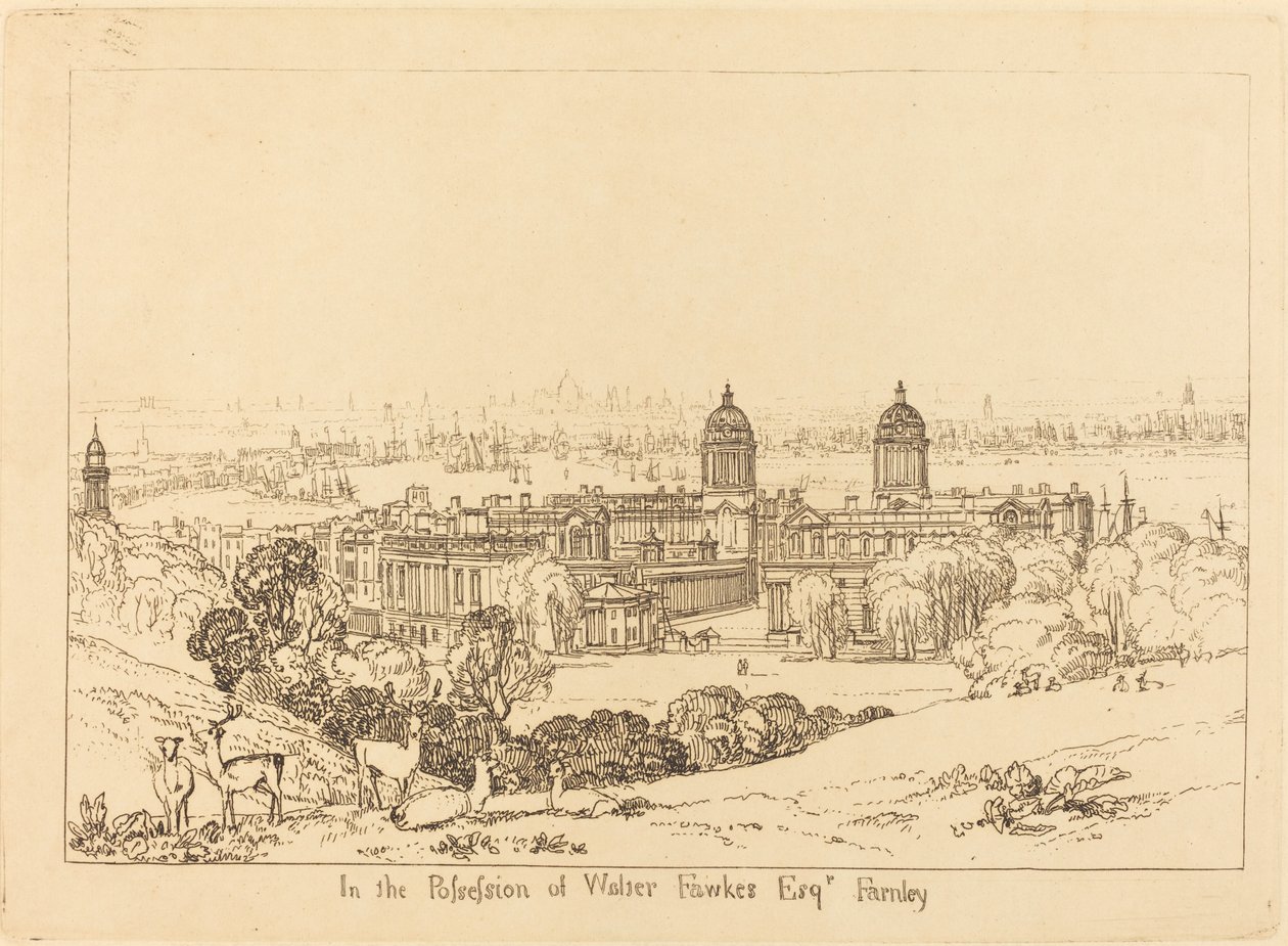 Londra da Greenwich, pubblicato 1811 da Joseph Mallord William Turner