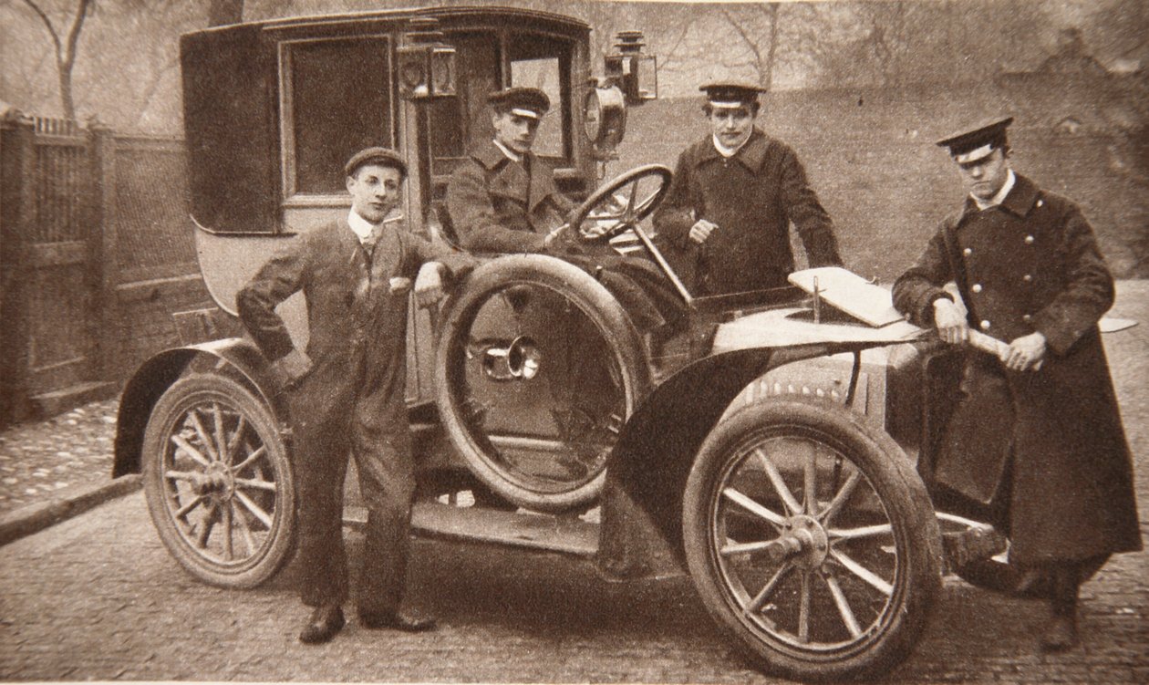 Il primo taxi a Liverpool, 1906 da J.P. Wood