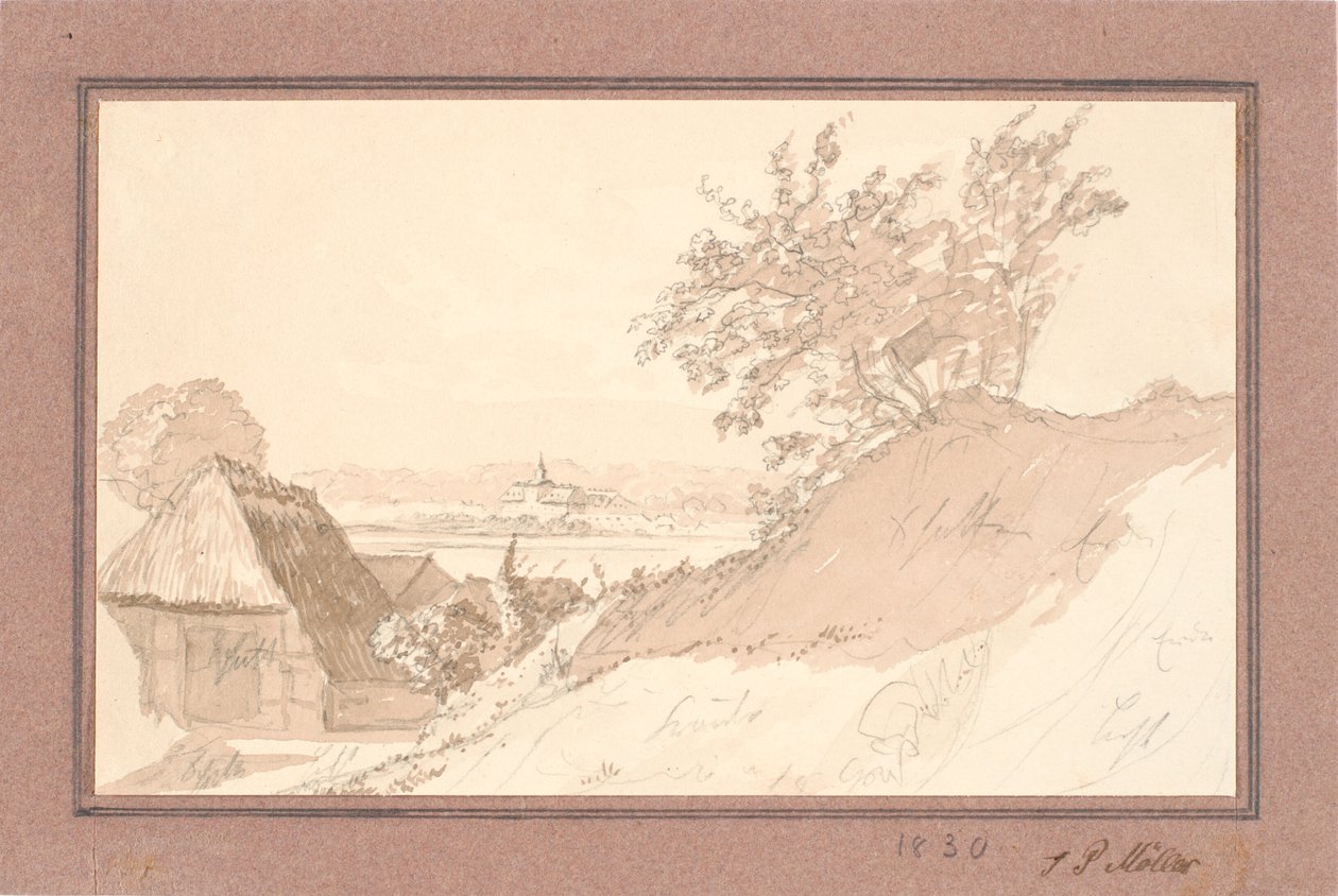 Il castello di Gottorf visto da Tahrdorff da J.P. Møller